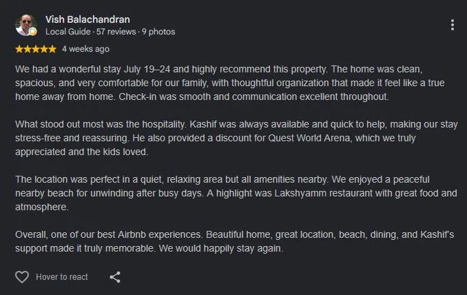 Google review screenshot for ECR Sapphire