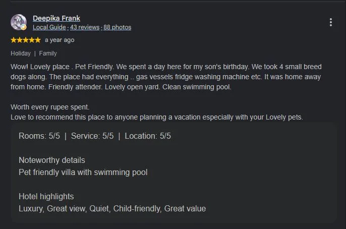 Google review screenshot for ECR Sapphire